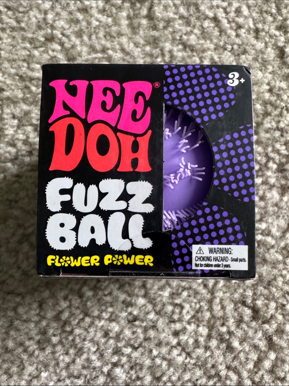 NeeDoh Fuzz Ball - Purple Flower Power Sensory Toy